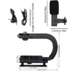 U/C-SHAPED UNIVERSAL PROFESSIONAL CAMERA/MOBILE PHONE STABILIZER WITH HOT-SHOE MOUNT FILL LIGHT - Image 9