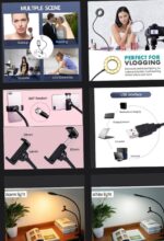 PROFESSIONAL TABLE CLIP LIVE STREAM RING LIGHT & PHONE HOLDER - Image 3