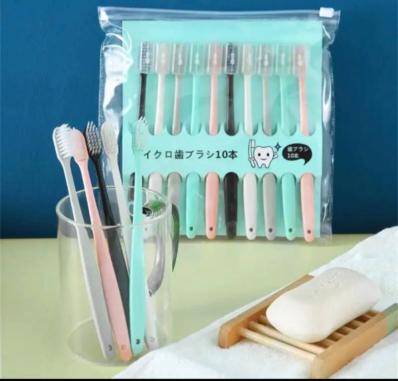 img_6292-2 10PCS MACARON SOFT BRISTLES KIDDIES TOOTHBRUSH WITH PROTECTIVE COVERS (AGES 0–3 YEARS) - Image 1