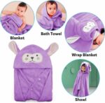 CUTE CARTOON ULTRA-SOFT FLEECE HOODED BABY/KIDDIES TOWEL & NEWBORN COVER-UP FLANNEL (0–3 YEARS) - Image 2
