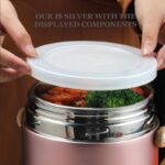 304 JINCHENG SILVER STAINLESS STEEL FOOD FLASK WITH INNER COMPARTMENTS - Image 5