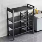 DUAL-STRUCTURE 4 LAYERS MULTIPURPOSE STEEL STORAGE SHELF / ORGANIZER RACK - Image 7