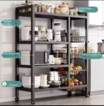 DUAL-STRUCTURE 4 LAYERS MULTIPURPOSE STEEL STORAGE SHELF / ORGANIZER RACK - Image 3