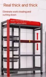 DUAL-STRUCTURE 4 LAYERS MULTIPURPOSE STEEL STORAGE SHELF / ORGANIZER RACK - Image 8