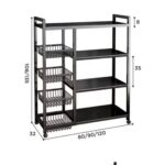 DUAL-STRUCTURE 4 LAYERS MULTIPURPOSE STEEL STORAGE SHELF / ORGANIZER RACK - Image 5