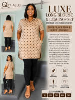 QYY-ALLO LUXE STRETCH LONG BLOUSE & LEGGINGS SET - Image 2
