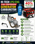 HI-TECH LPG/CNG FUEL CONVERSION GENERATOR CARBURETOR