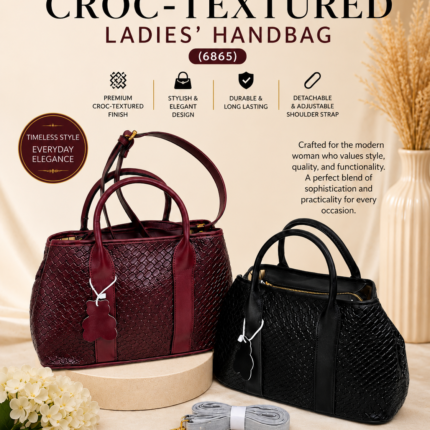 SIGNATURE CROC TEXTURED LADIES’ HANDBAG — MODEL
6865