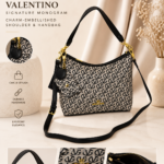 GIOVANNI VALENTINO SIGNATURE MONOGRAM  CHARM-EMBELLISHED SHOULDER & HANDBAG