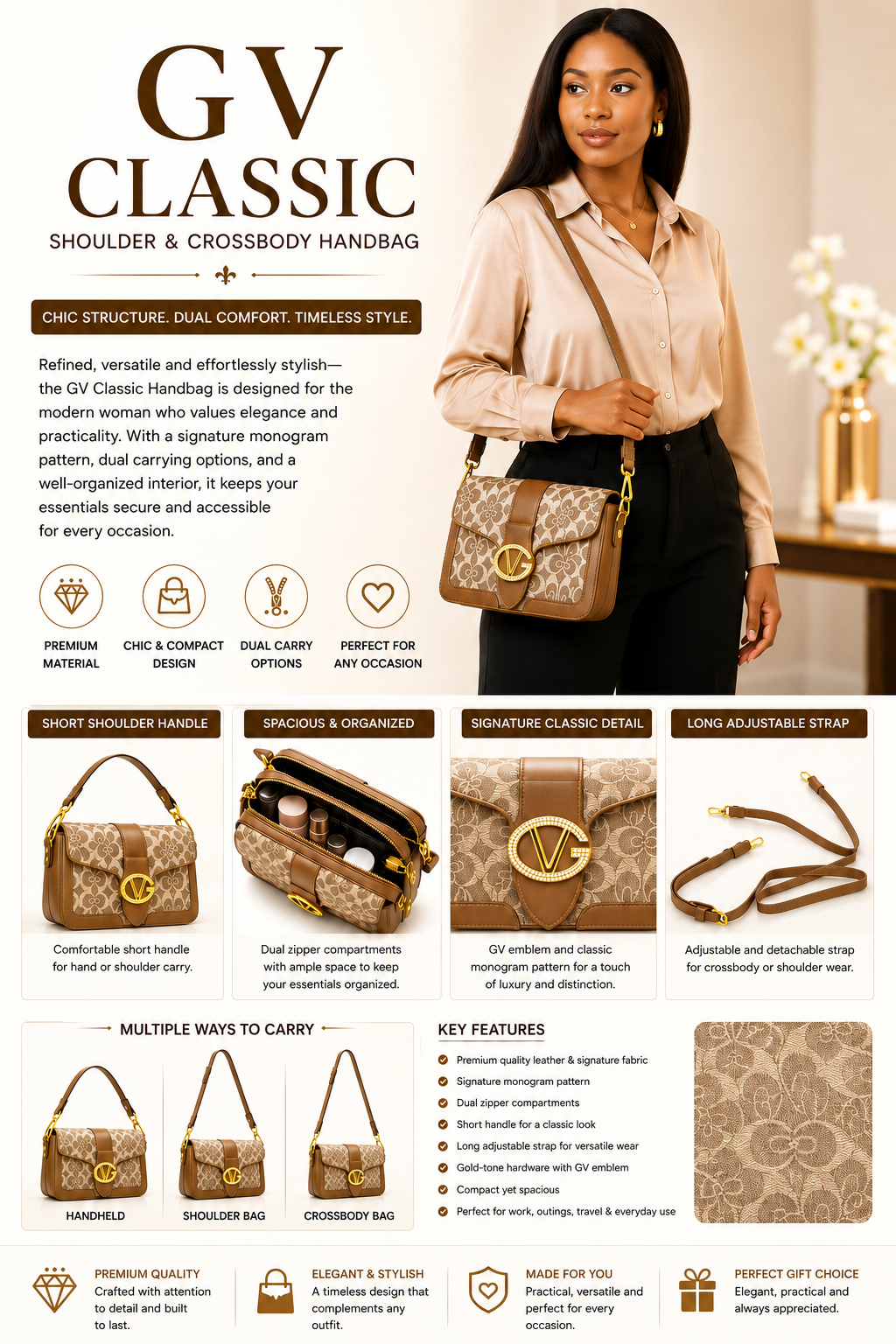 43355042-a79f-4d1e-8bd6-c2d611e192af-2 GV CLASSIC SHOULDER & CROSSBODY HANDBAG - Image 1