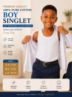 PREMIUM QUALITY 100% PURE COTTON BOY SINGLET - Image 2