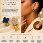 AURELIA DUAL BLOOM ASYMMETRIC CLIP EARRINGS (EAR 024)
