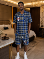 NEW YORK FASHION SIGNATURE UNISEX CHECK 2-PIECE SHORTS & SHIRT SET - Image 11