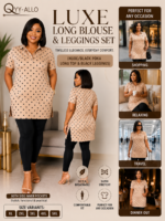 QYY-ALLO LUXE STRETCH LONG BLOUSE & LEGGINGS SET