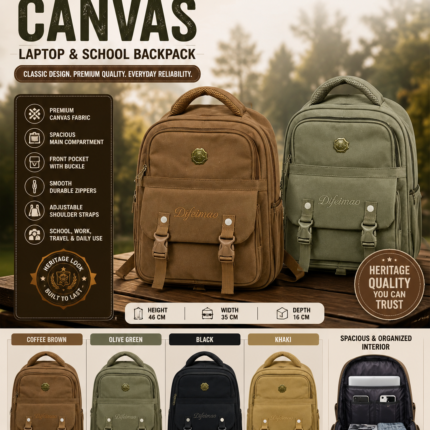 DIFEIMAO TEEN & ADULT HERITAGE QUALITY CANVAS LAPTOP & SCHOOL BACKPACK