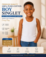 PREMIUM QUALITY 100% PURE COTTON BOY SINGLET