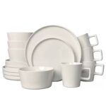 16-PIECE LUXURY CERAMIC STONEWARE DINNERWARE SET (WHITE) - Image 3