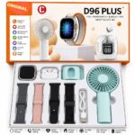 D96 PLUS™ 7-IN-1 SMARTWATCH, EARBUD & PORTABLE FAN GIFT SET