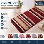 RING VELVET NON-SLIP ABSORBENT BIG FOOT MAT