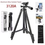 3120A MODEL ADJUSTABLE-HEIGHT PORTABLE UNIVERSAL CAMERA/PHONE TRIPOD STAND & HOLDER