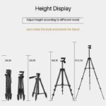 3120A MODEL ADJUSTABLE-HEIGHT PORTABLE UNIVERSAL CAMERA/PHONE TRIPOD STAND & HOLDER - Image 3