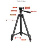 3120A MODEL ADJUSTABLE-HEIGHT PORTABLE UNIVERSAL CAMERA/PHONE TRIPOD STAND & HOLDER - Image 4