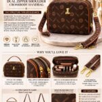 DARASCO SIGNATURE DUAL ZIPPER SHOULDER CROSSBODY HANDBAG