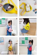 SMILEY PRINT FASHIONABLE UNISEX KIDS’ CROSSBODY BAG